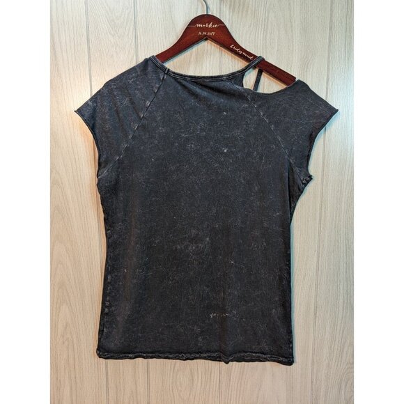 Affliction Live Fast American Customs T-Shirt Women's Size Medium Ripped Studded - Picture 3 of 6